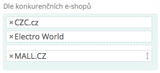 Vylepšené pravidlo Cena dle konkurence - Změna pořadí e-shopu
