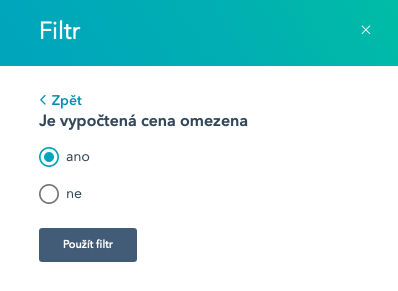 Filtr - Je vypočená omezena