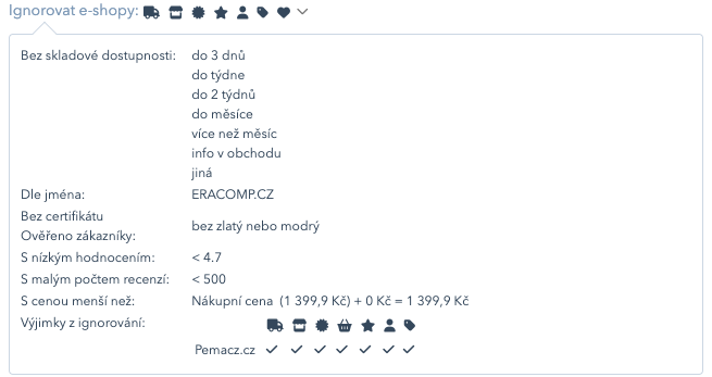 Ignorovat e-shopy