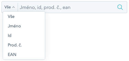 Rychlé vyhledávání produktů